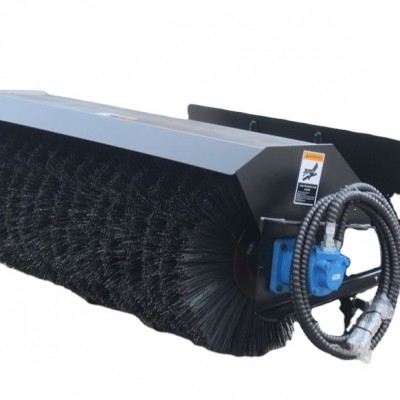 low price snow cleaner street sweepster skid steer loader attachment powered angle broom