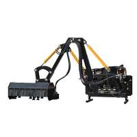 Side boom flail mower  for hydrostatic telescopic compact  wheel loader