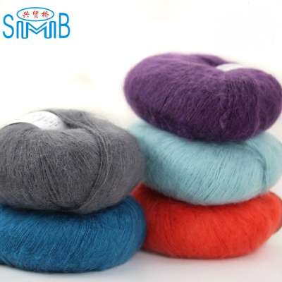 china shanghai shingmore bridge supply 5.5nm wool blended mohair knitting yarn manufacturer